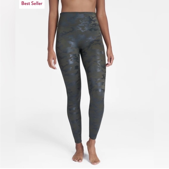 SPANX Pants - Spanx Faux Leather Camo Leggings S